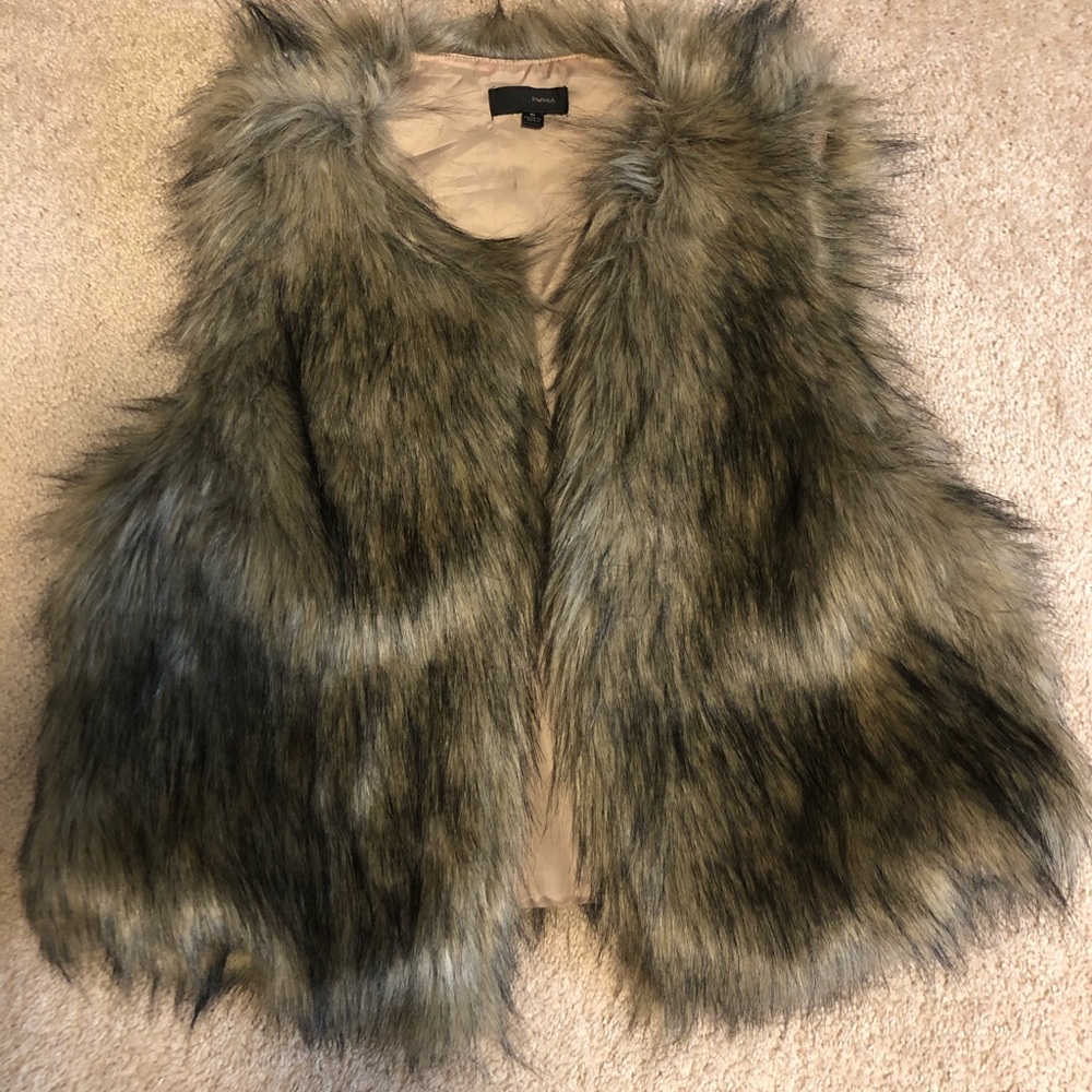 Faux fur vest
